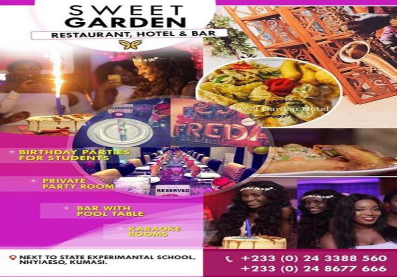 Sweet Garden Hotel Kumasi Exterior foto